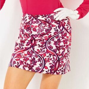 Lilly Pulitzer Luxletic Monica Skort Skirt Coconut Slice of Paradise Size 2